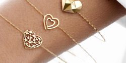 مدل دستبند طلا قلب + جدیدترین مدل دستبند طلا با آویز قلب