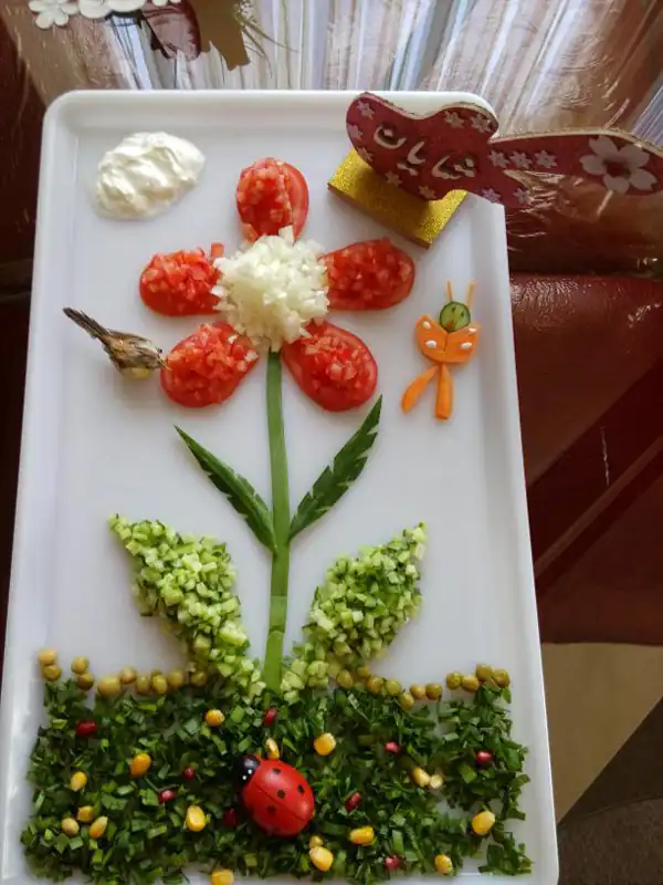تزیین سالاد برای مهمانی