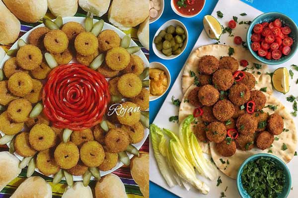 تزیین فلافل برای کودک تزیین فلافل با کاهو تزیین ساندویچ فلافل برای تولد تزیین فلافل با سیب زمینی دورچین فلافل تزیین فلافل با خیارشور و گوجه