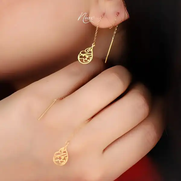 مدل گوشواره طلا خیلی ظریف