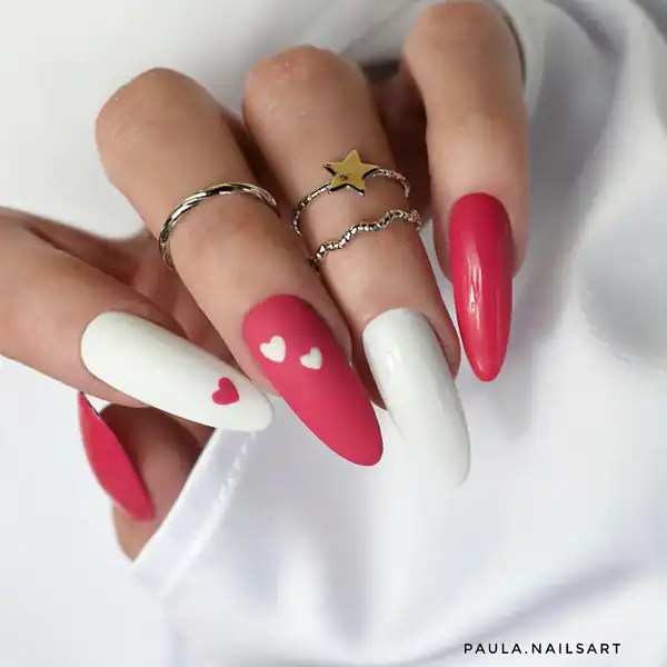 طراحی ناخن با لاک سفید