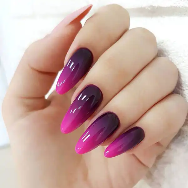 طراحی ناخن بنفش