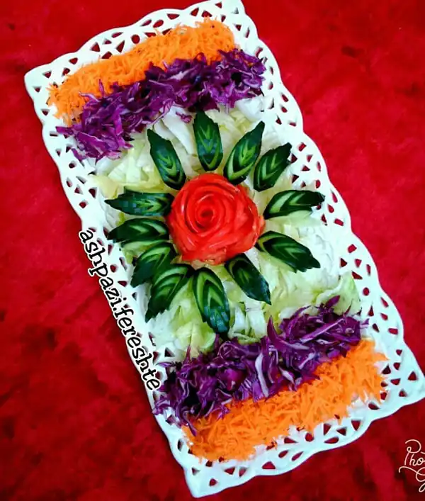 تزیین سالاد فصل برای مهمانی