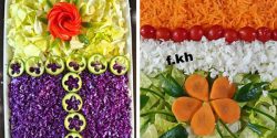 تزیین سالاد کاهو مجلسی + مجلسی ترین تزیین برای سالاد کاهو
