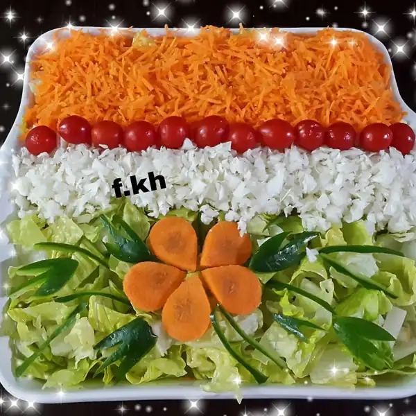 تزیین سالاد کاهو مجلسی