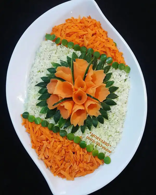 تزیین سالاد کلم سفید