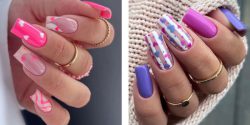 طراحی قلب روی ناخن + طراحی ناخن قلب با تم فانتزی