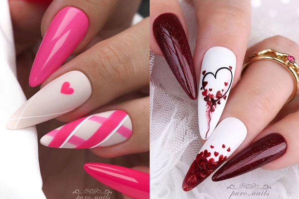 طرح ناخن قلب ساده طرح ناخن قلب صورتی طرح ناخن ضربان قلب طرح ناخن قلب مشکی ژلیش ناخن طرح قلب طرح ناخن قلب فانتزی