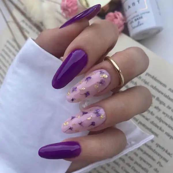 طراحی ناخن بنفش جدید