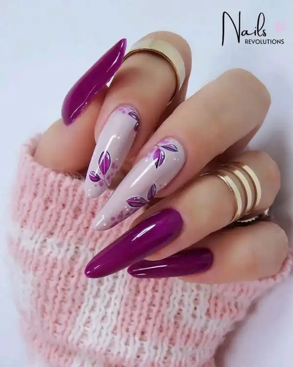 طراحی ناخن بلند تیز