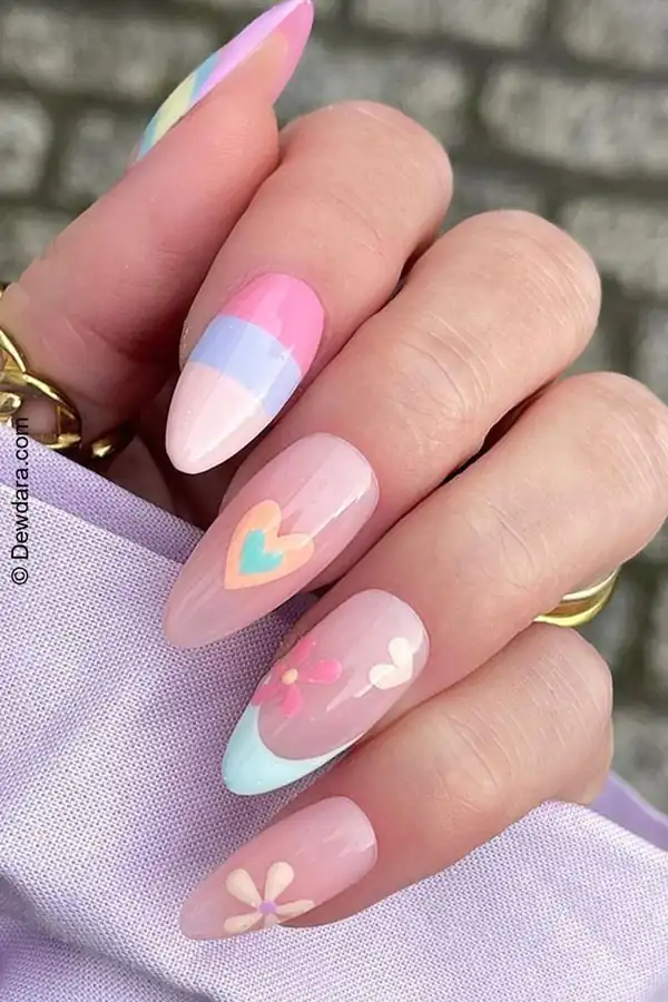 طراحی ناخن دخترانه کیوت