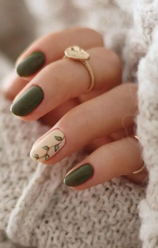 طراحی ناخن سبز جدید