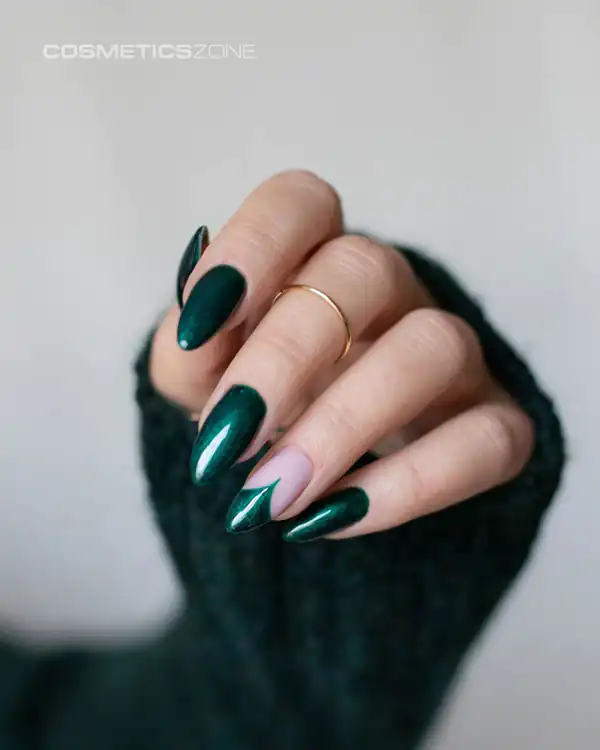 طراحی ناخن سبز جدید