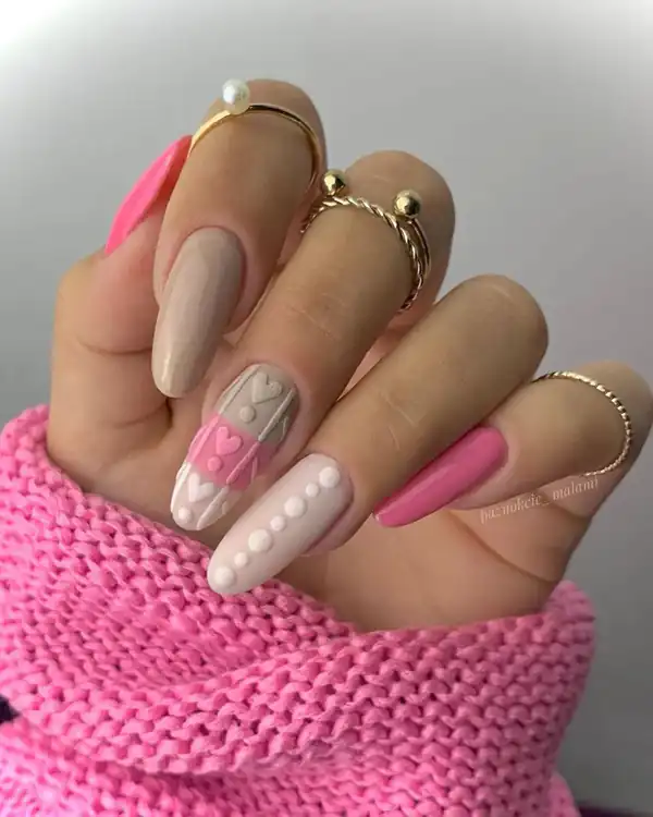 طراحی ناخن طرح قلب