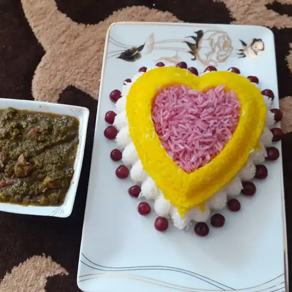 تزیین برنج قالبی