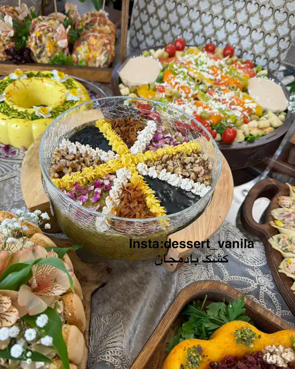 تزیین کشک بادمجان مجلسی
