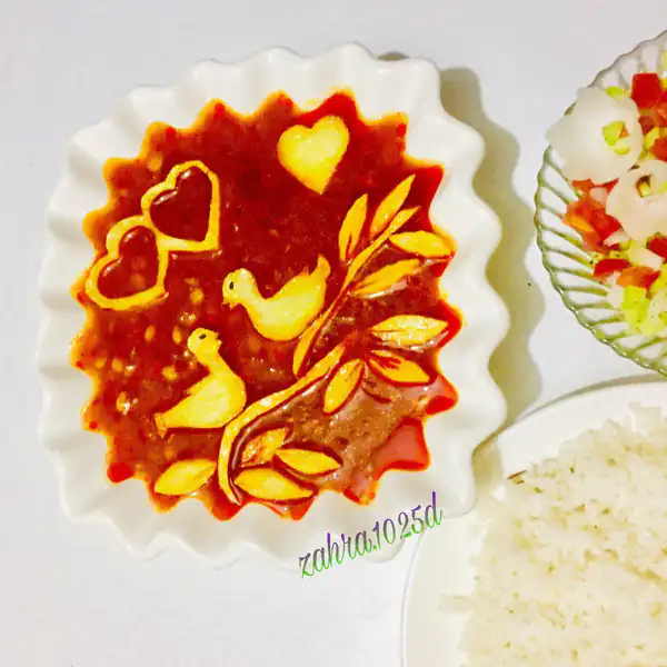 تزیین خورش قیمه