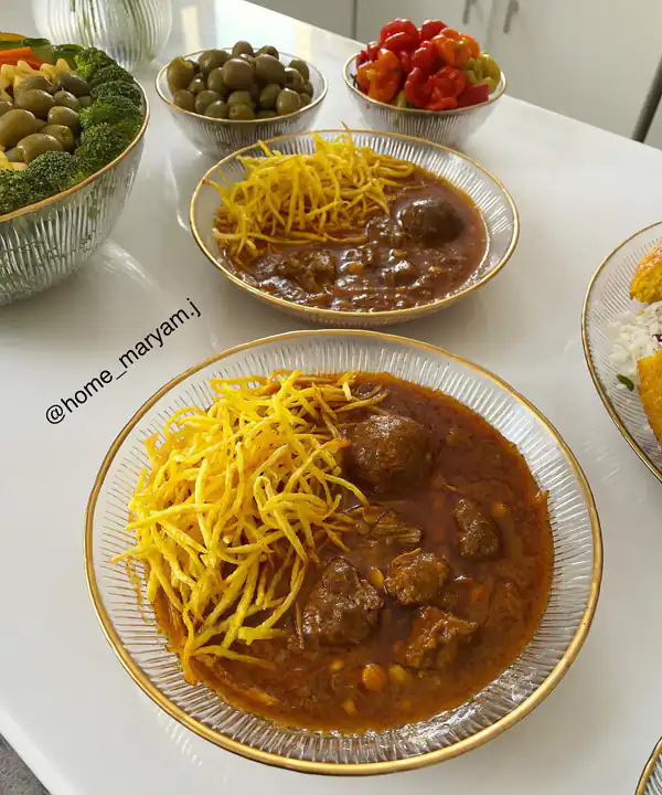 تزیین خورش قیمه