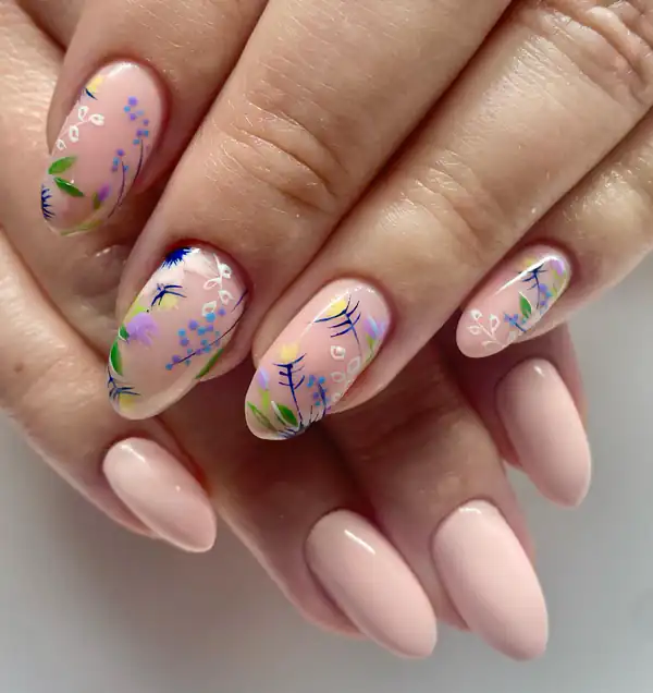 طراحی ناخن جدید بلند