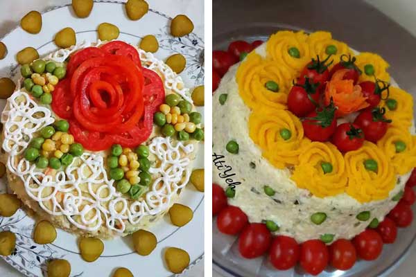 تزیین سالاد الویه ساده و شیک تزیین سالاد الویه ساده برای مدرسه تزیین سالاد الویه تک نفره برای تولد تزیین سالاد الویه قالبی تک نفره تزیین سالاد الویه در قالب ژله تزیین سالاد الویه جدیدترین