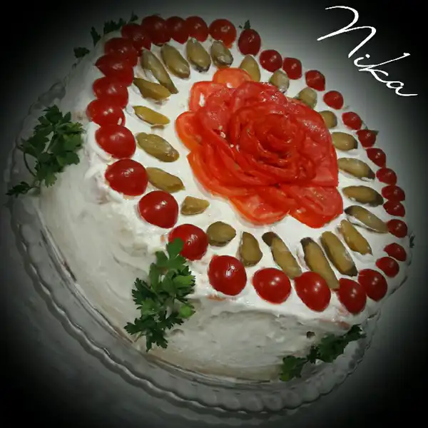تزیین سالاد الویه قالبی