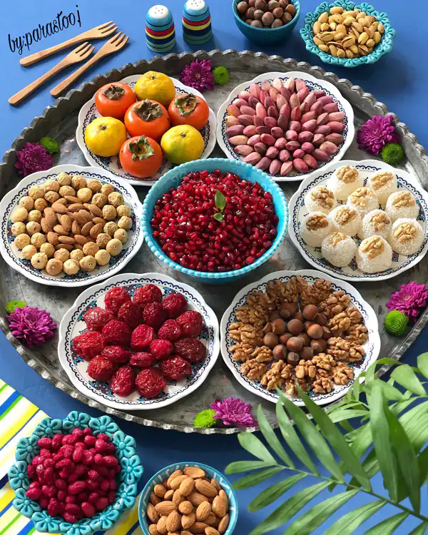 تزیین سینی شب یلدا