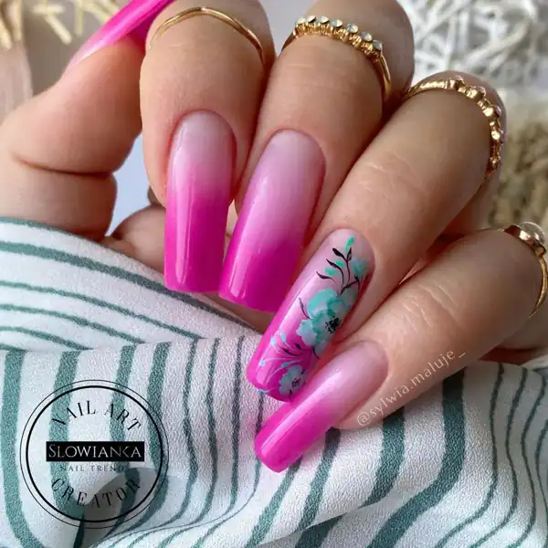 طراحی ناخن جدید صورتی