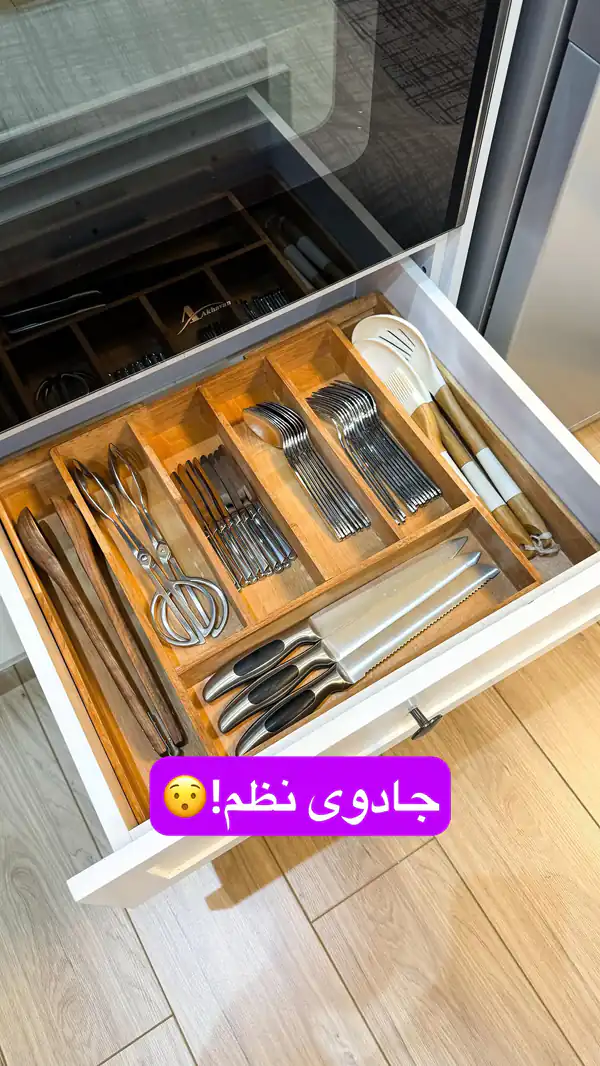 چیدمان کشو کابینت