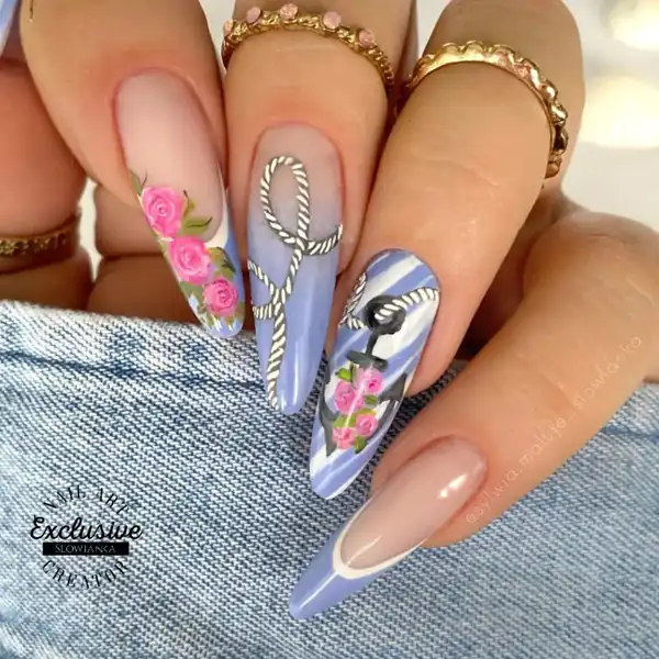 طراحی ناخن بلند دخترانه