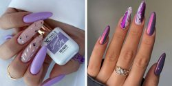 طراحی ناخن جدید بنفش + شیک ترین طرح ناخن های بنفش