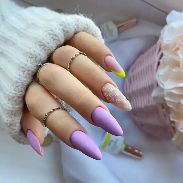 طراحی ناخن جدید بنفش