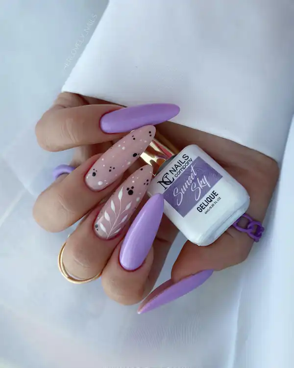 طراحی ناخن جدید بنفش