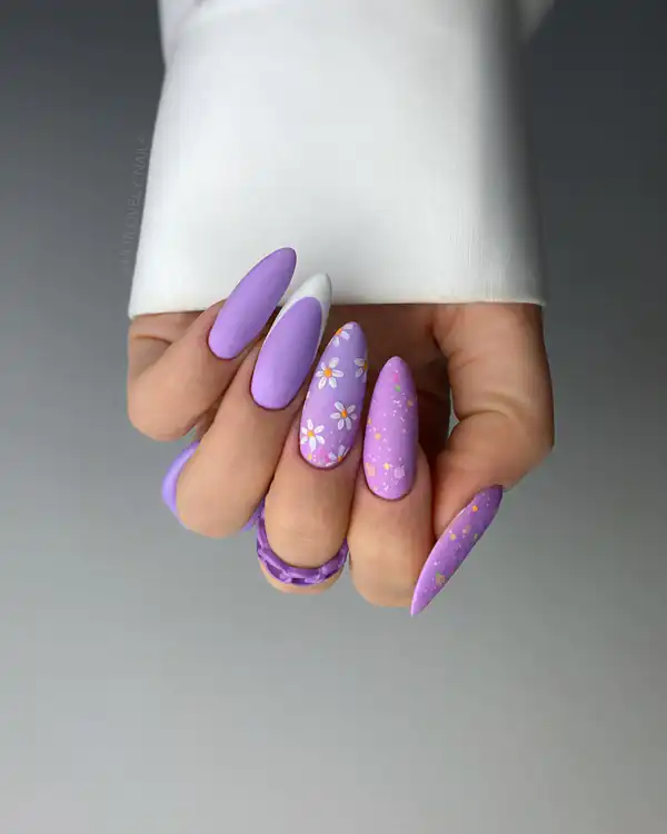 طراحی ناخن جدید بنفش