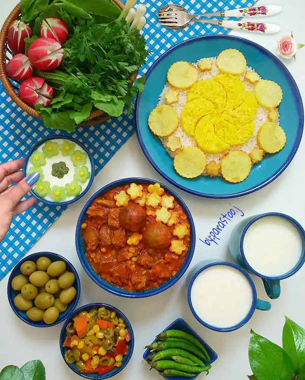 چیدمان میز شام