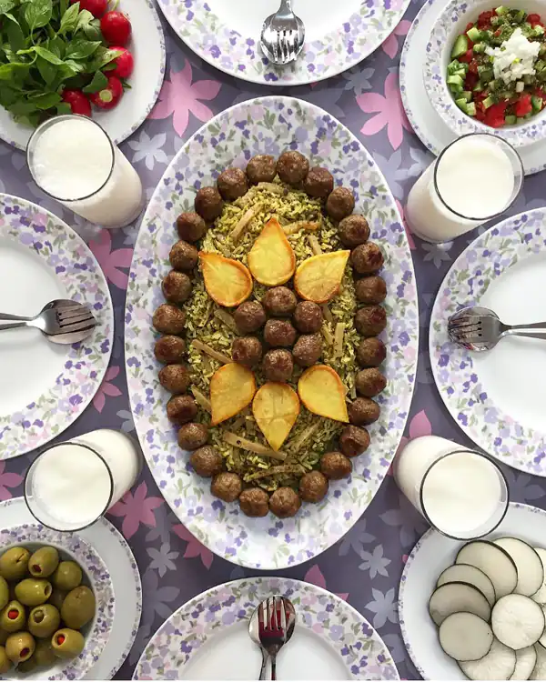 چیدمان میز شام