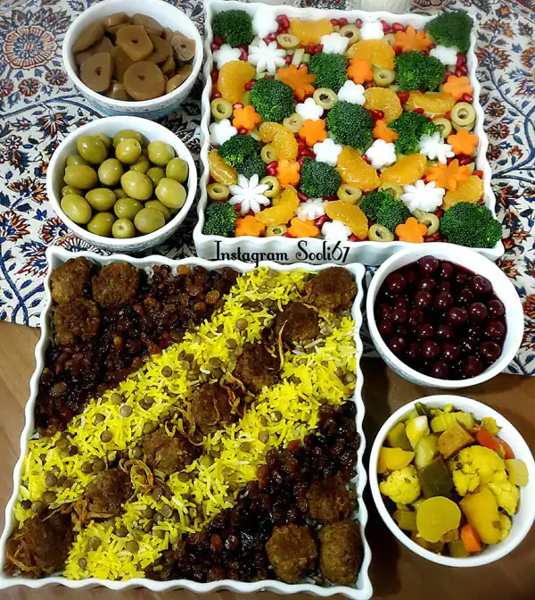 چیدمان میز شام