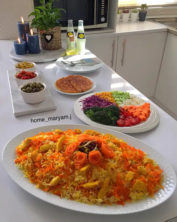چیدمان میز شام