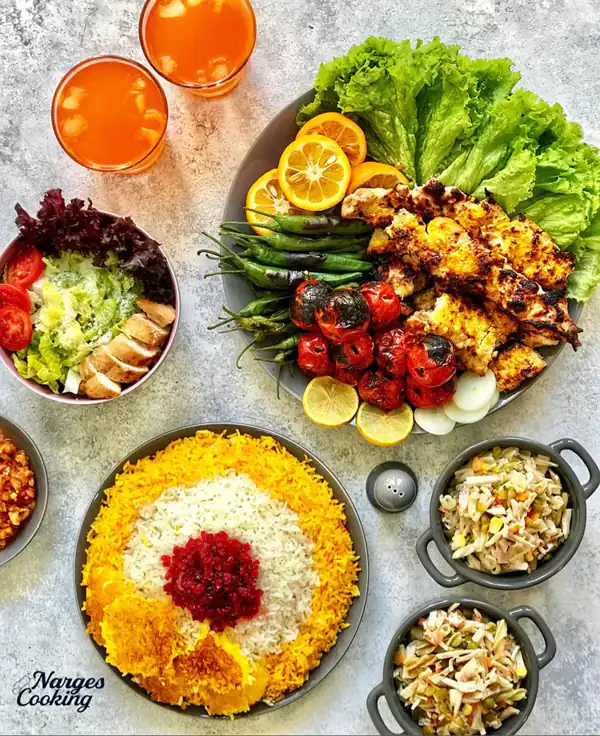 چیدمان میز شام