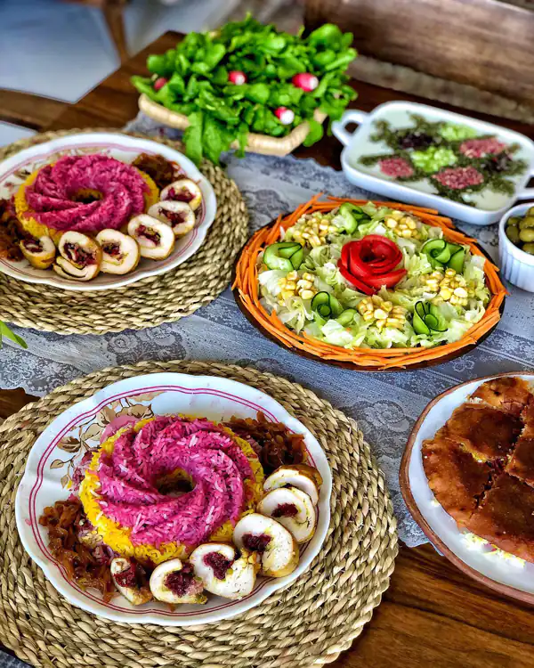 چیدمان میز شام