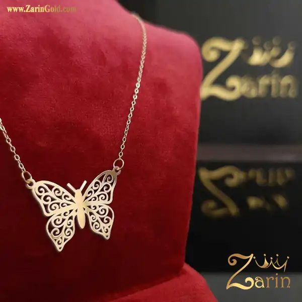 مدل گردنبند طلا پروانه
