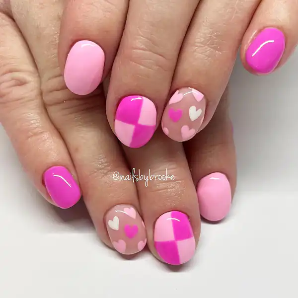 طراحی ناخن به شکل قلب