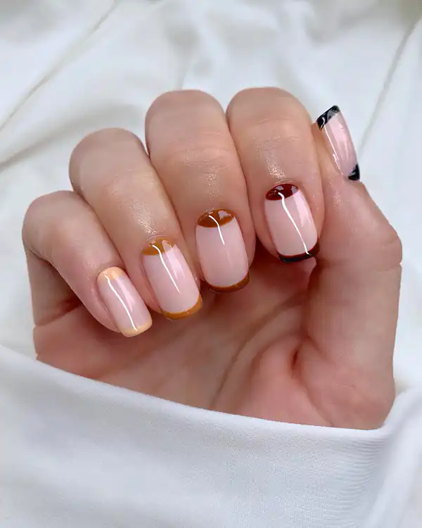 طراحی ناخن کوتاه شیک