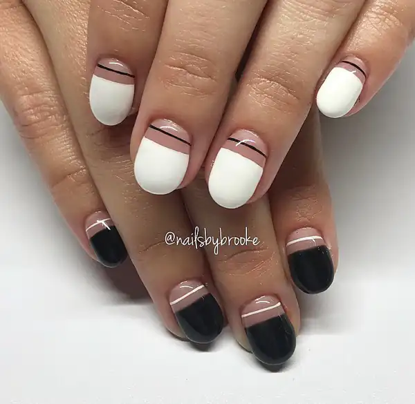 طراحی ناخن ساده با لاک سفید