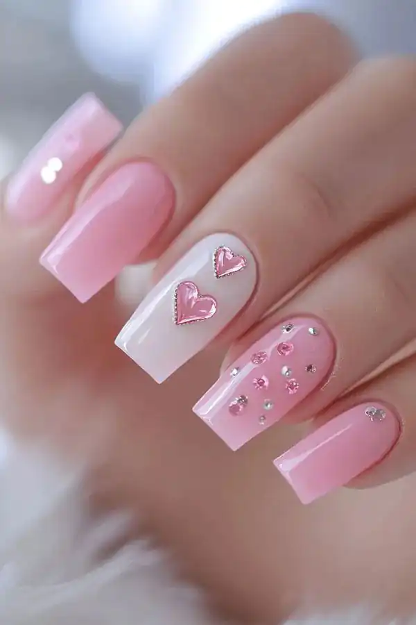 طراحی ناخن ساده با لاک سفید