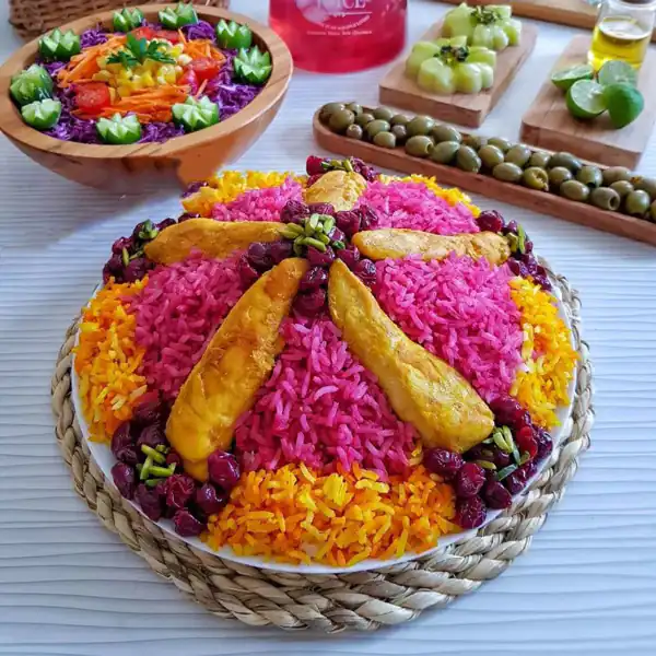 تزیین آلبالو پلو