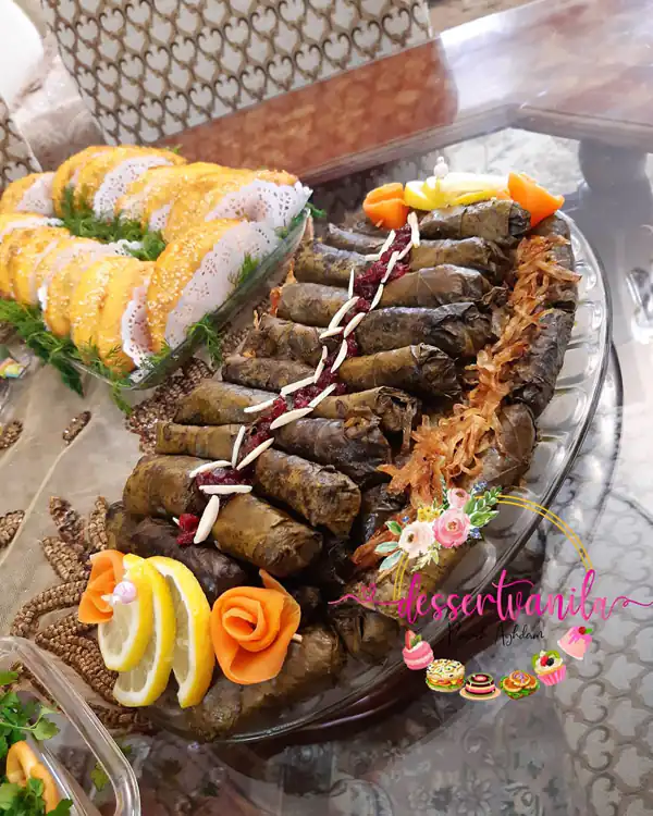 تزیین دلمه برگ مو