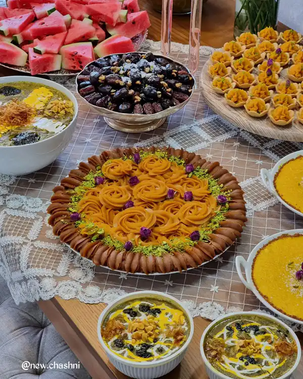 تزیین حلوا با ماسوره