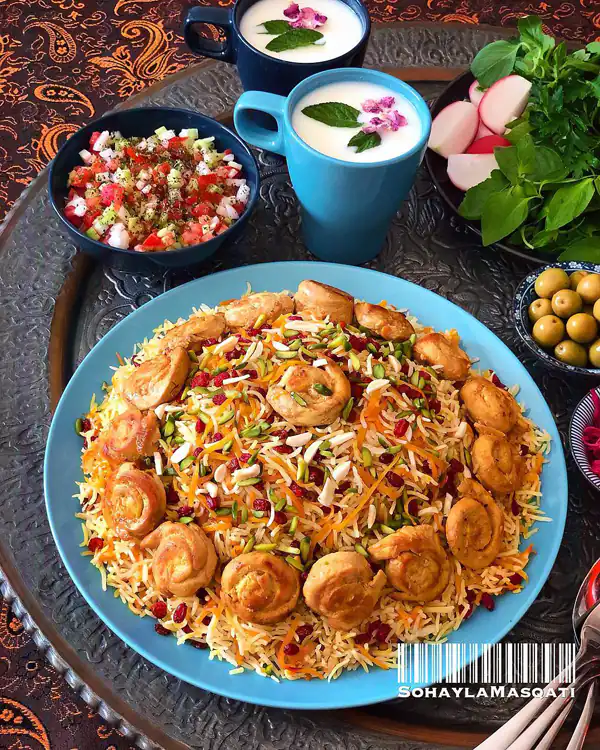 تزیین هویج پلو