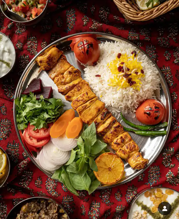 تزیین جوجه کباب