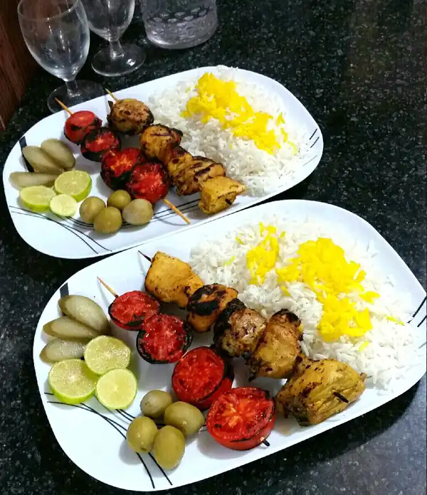 تزیین جوجه کباب
